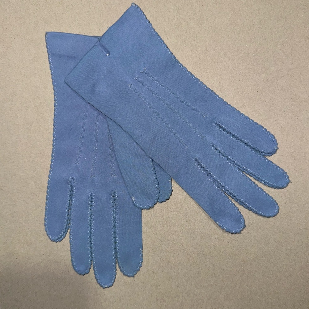 Vintage Hansen Gloves: Elegant Blue Gloves